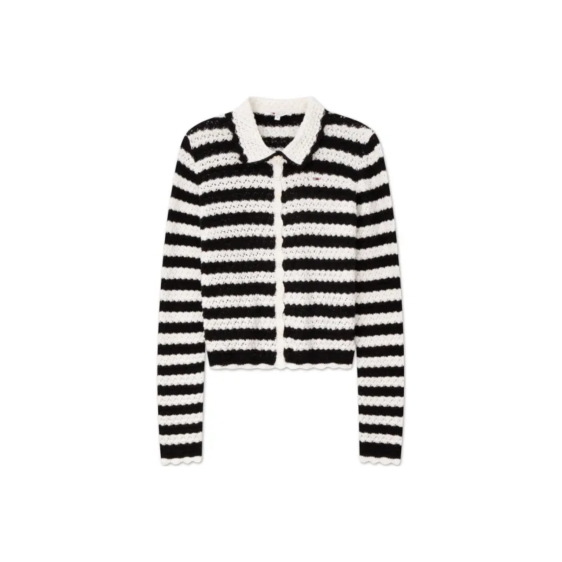 Tommy Hilfiger Knitwear Women's Black White Stripes-0