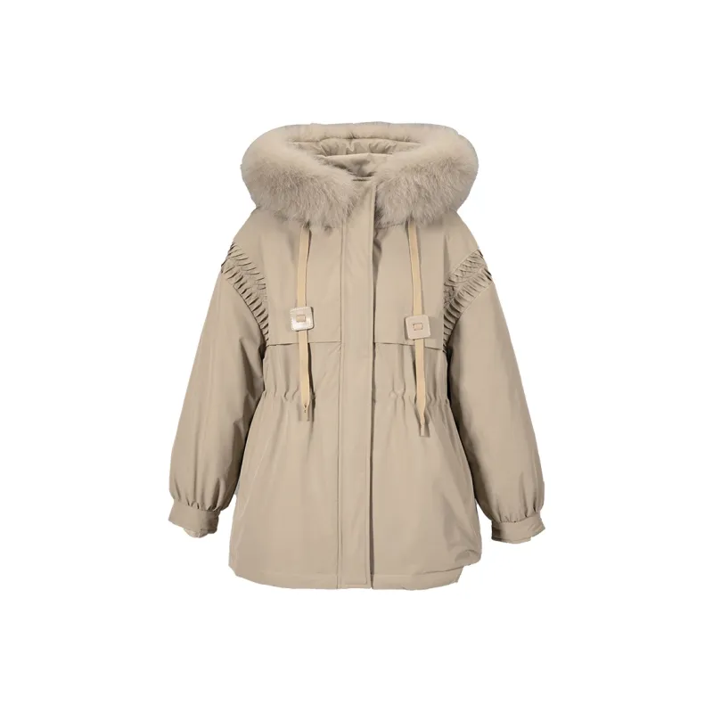 XIANGYING Down Jacket Women's Khaki-0