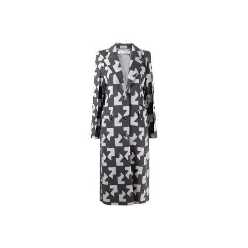 OFF WHITE Geometric Pattern Overcoat