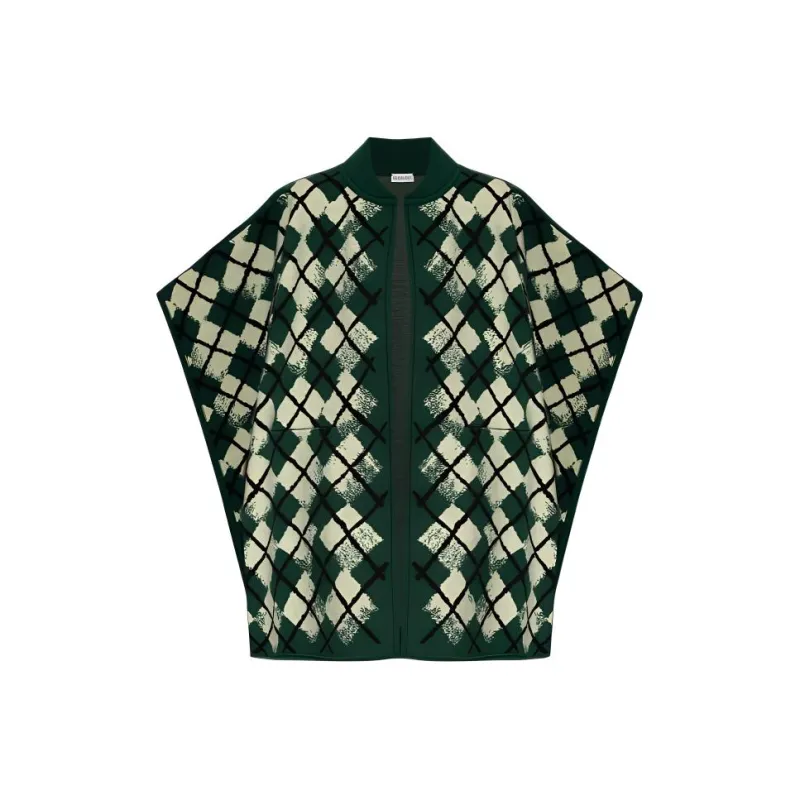Burberry Argyle Wool blend Cape-0