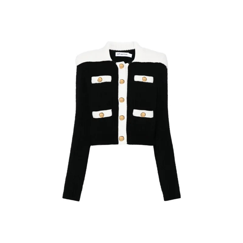 Self portrait Button Up Blend Cardigan-0