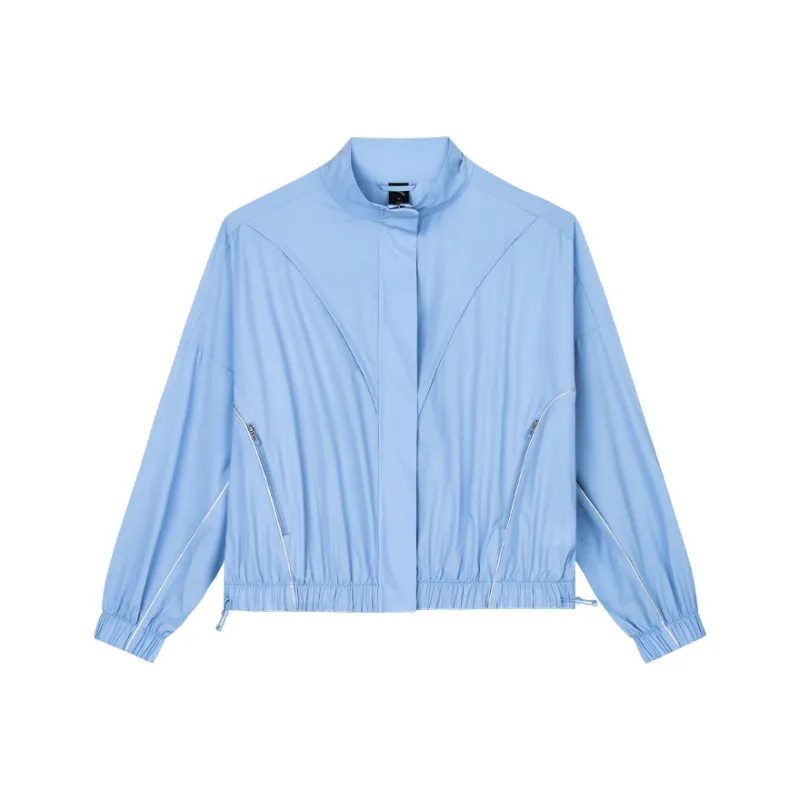 CHAOJIANTA Jackets & Coats Women's Dusty Blue-0