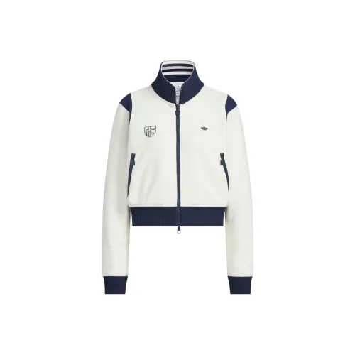 Adidas Originals RETROTRACK TOP SPORTY CLUB Jackets Coats Women's Jade White