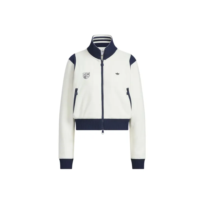 Adidas Originals RETROTRACK TOP SPORTY CLUB Jackets Coats Women's Jade White-0