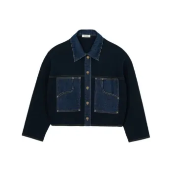 Sandro Layered Denim Cardigan