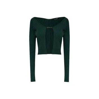 Jacquemus Logo Plaque Knitted Cardigan