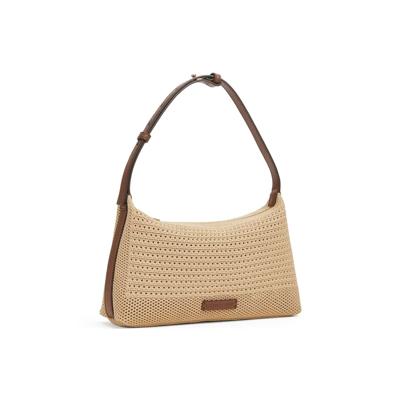 CHARLES&KEITH PU, Textile Mixture Crossbody Bag, Shoulder Bag Trumpets Women's Multicolor-1