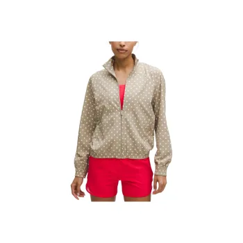 Lululemon Adapted StateSwift Jacket Women's Oak Brown White Minimalist Polka Dots/SPSO