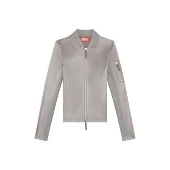 DIESEL Shiny Stretch Satin Track Jacket