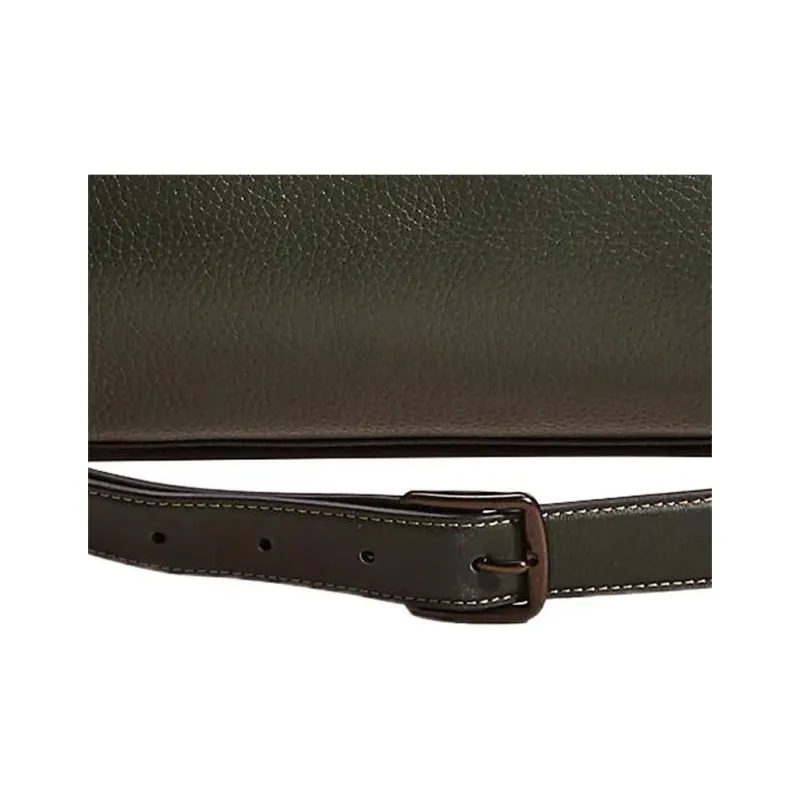 COACH Pebbled Leather Briefcase Tote Bag, Shopping Bag, Shoulder Bag, Crossbody Bag, Handbag Tubas Men's Army Green-3