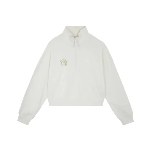 PUMA Crew TR PUMA BZ CC HALF ZIP P-6 Women's White