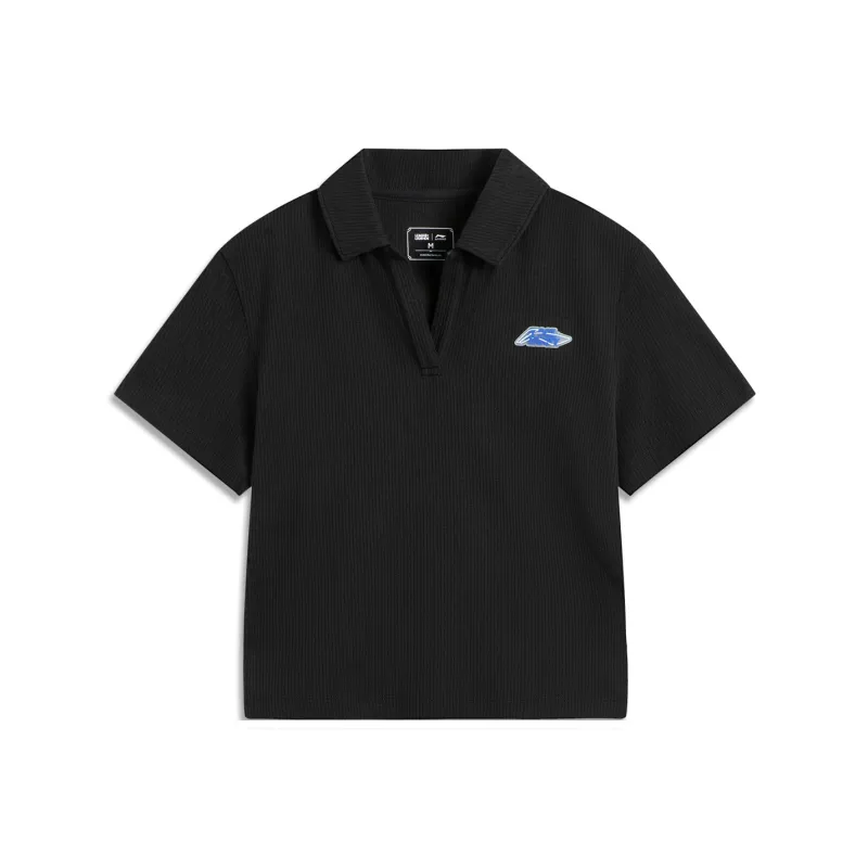 LiNing x LEAGUE OF LEGENDS Sports Life Collection Polo Shirt Women's Black-0