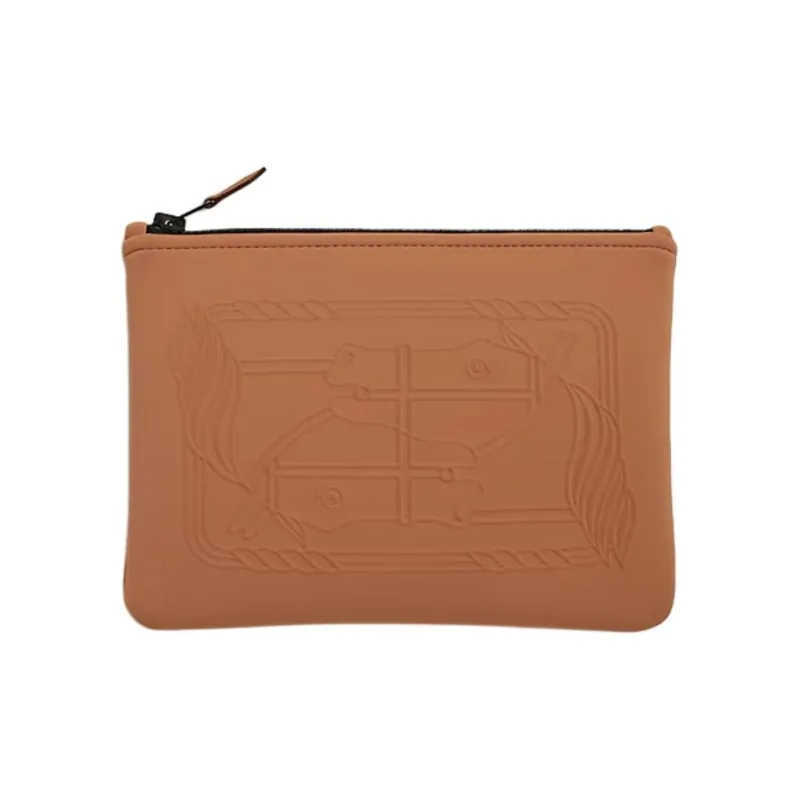HERMES Neobain Polyamide Clutch Small Size Women's Earth Yellow-0
