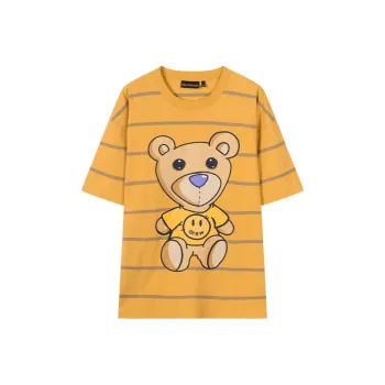 Drew House SS25 T Shirt Unisex Gold Stripes