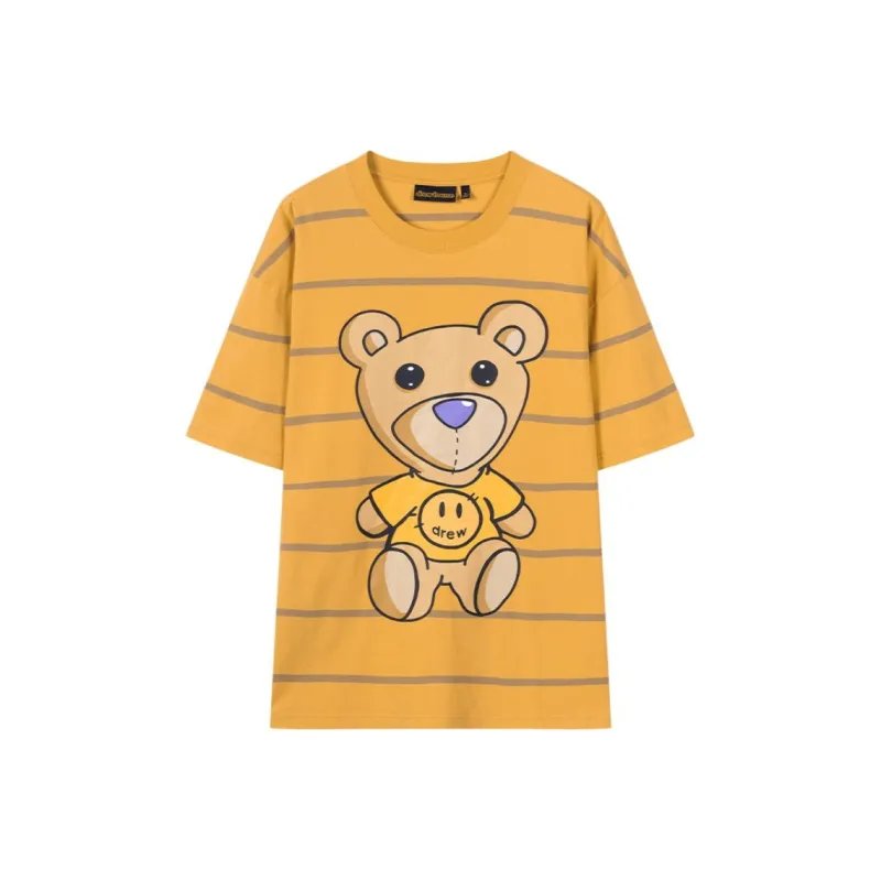 Drew House SS25 T Shirt Unisex Gold Stripes-0