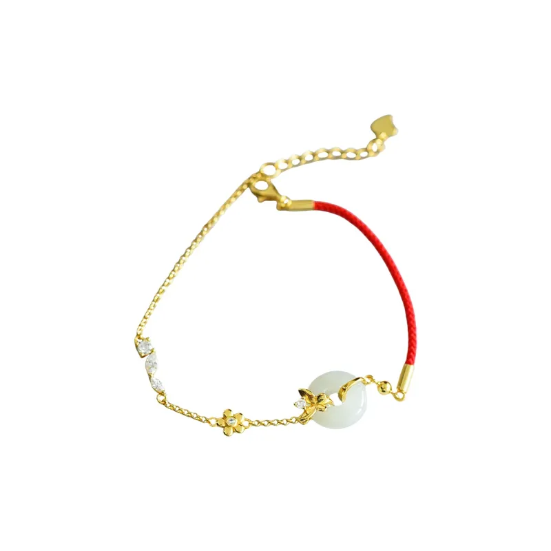 Jade Ink Love Hetian Jade Bracelets White Jade/Pale Greenish White Jade Unisex-0
