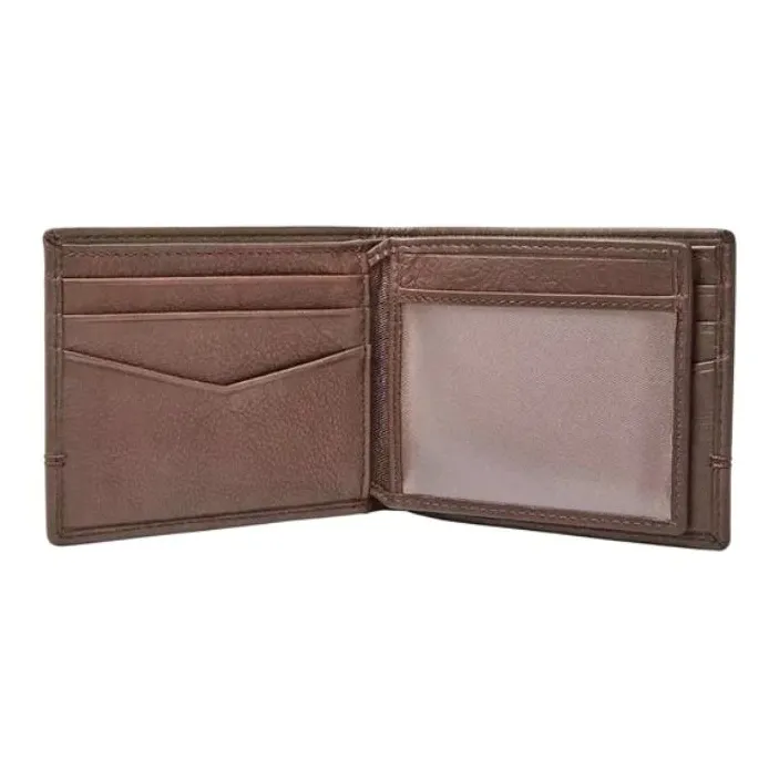 FOSSIL Leather Wallet Men's Dark Brown-1