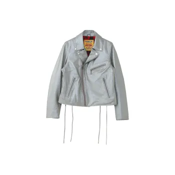 HYSTERIC GLAMOUR Leather Jacket Women's Silver
