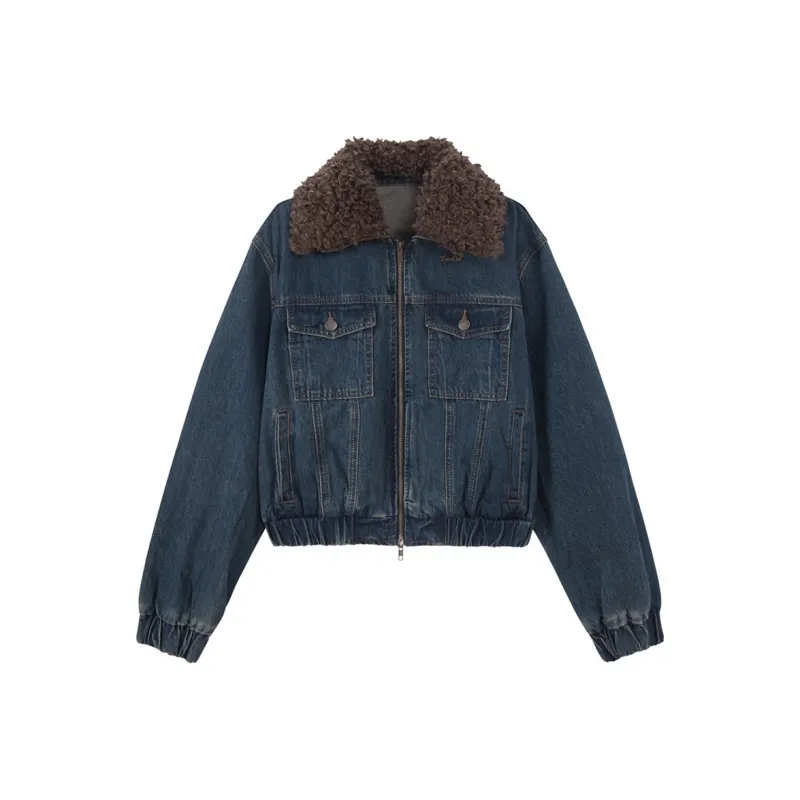 UNIFREE Denim Jacket Women's Vintage Blue-0