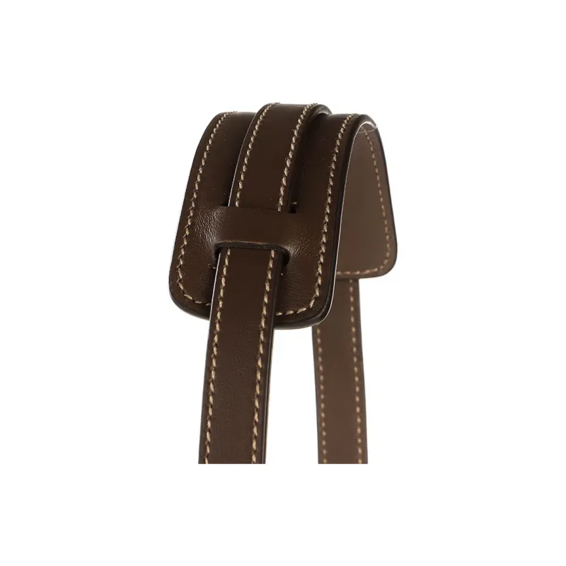 PRADA Cotton Bucket Bag, One Shoulder Handbag Women's Brown-6
