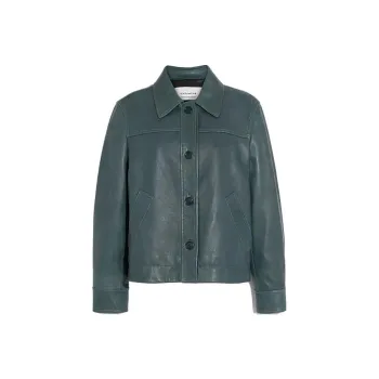 COACH Leather Jackets Women's Green