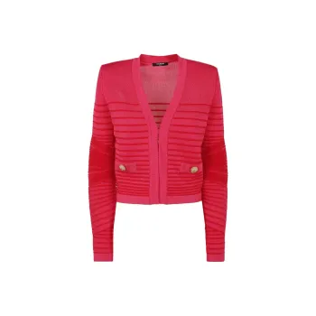 BALMAIN Ribbed detail Cardigan