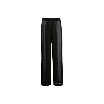 SAINT LAURENT Silk Straight leg Trousers
