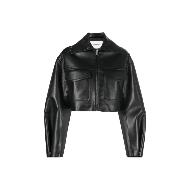 NANUSHKA Cropped Coats Women's Black-0