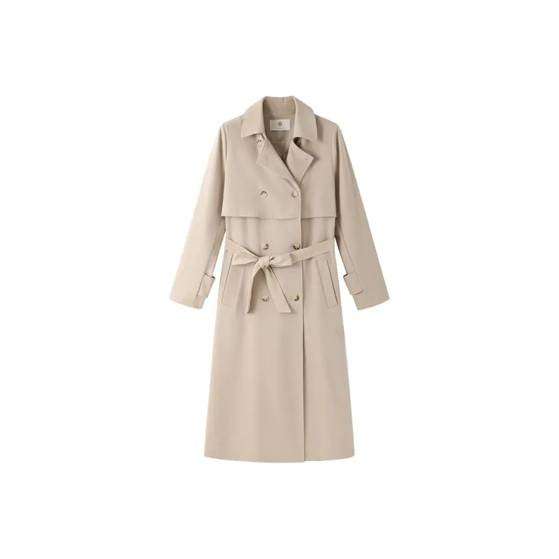 Trench Coats Women's Khaki-0