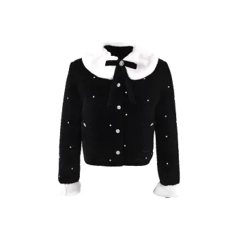 CLOUD SEASON Velvet-feel Coat Women's Black