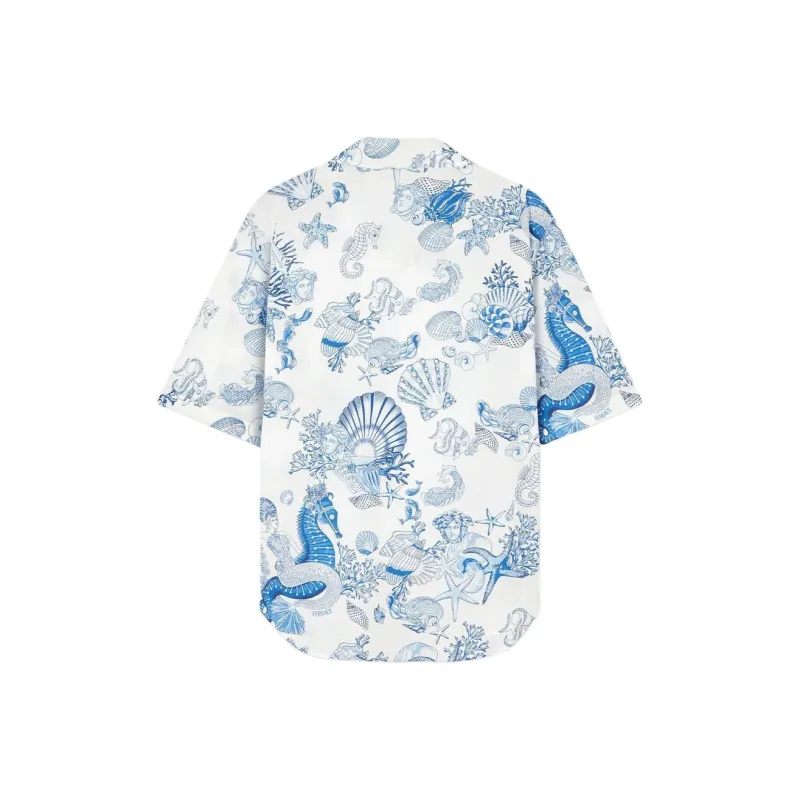 VERSACE Coral Theatre Cotton Shirt-1