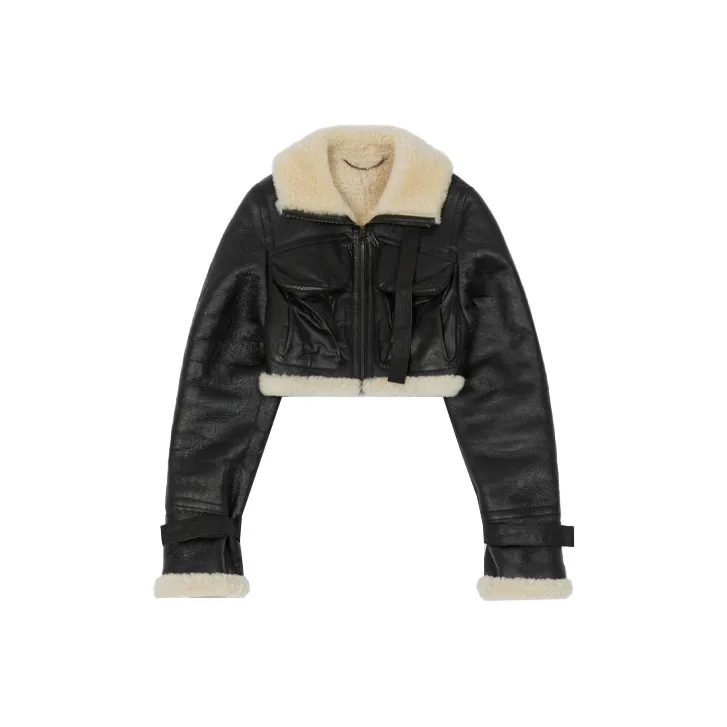 KENZO Leather Jackets Women's Black-0