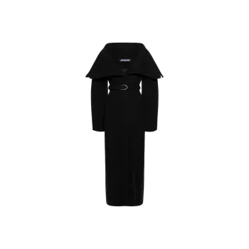 Jacquemus Le Manteau Caruso Draped-Collar Coat