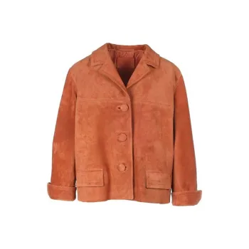PRADA Leather Jackets Women's Brown