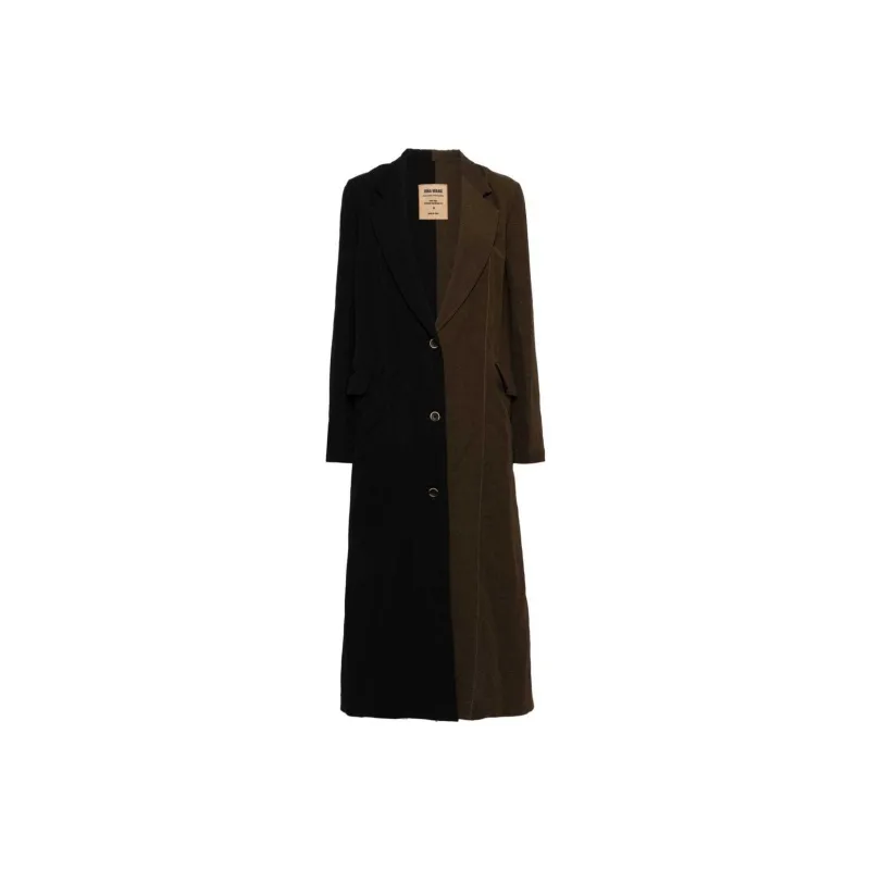 UMA WANG Two-tone Single-breasted Coat-0