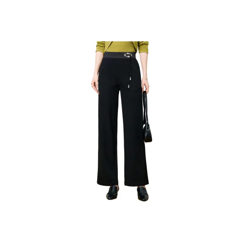 FENHONGMALI Casual Pants Women's Black-0