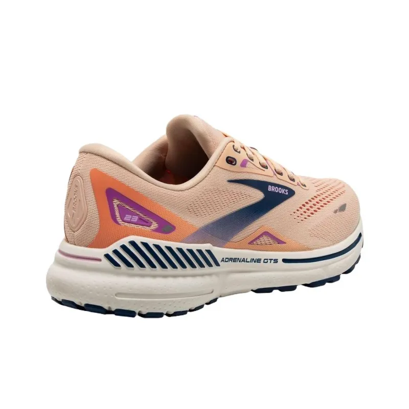 Brooks Adrenaline GTS 23 Anti Slip Wear Resistant Low Top Running Shoes Women's Light Pink-3