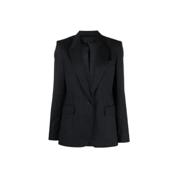 NILI LOTAN Business Suits Coats Women's Navy