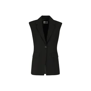 MOSCHINO Jeans Cap Sleeved Single Breasted Blazer
