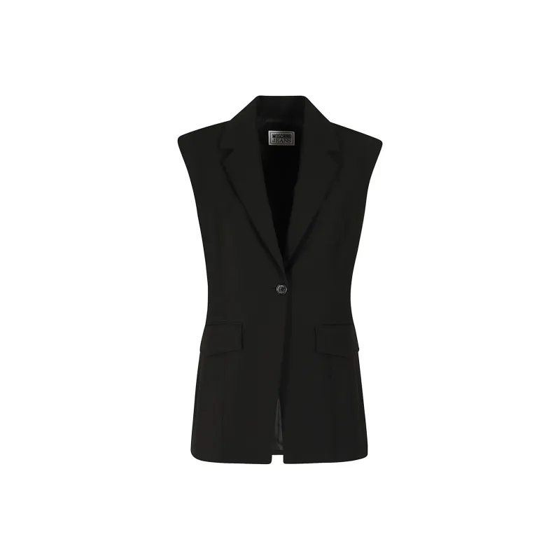 MOSCHINO Jeans Cap Sleeved Single Breasted Blazer-0
