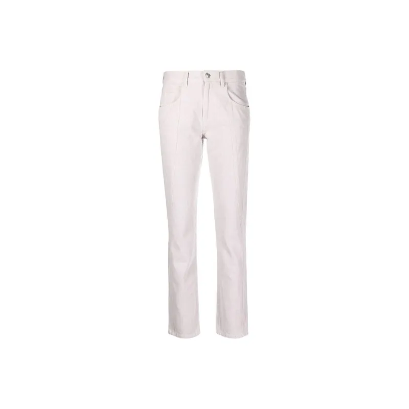 ISABEL MARANT Logo Patch Straight Leg Jeans-0