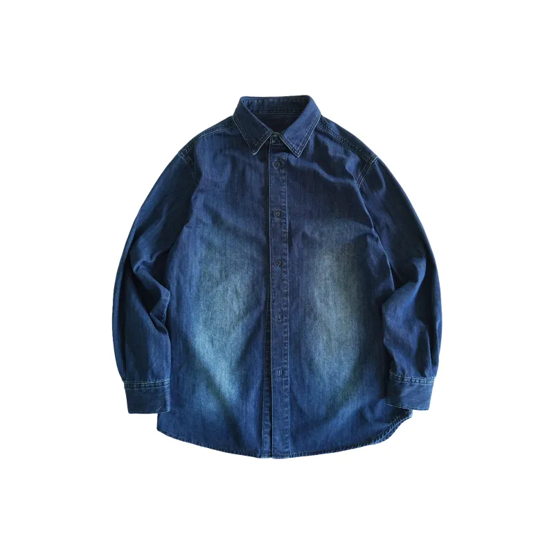 BLUELANDINC Loose Fit Denim Jacket Women's Dark Blue-0