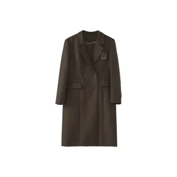 Fstudio Han Style Elegance Maillard Style Loose Fit Minimalist Style Business Suit Coat Women's Brown