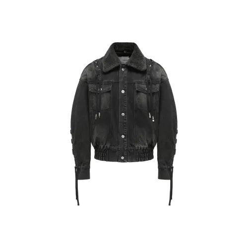 Hla Down Jackets Men Deconstructed Denim Jacket