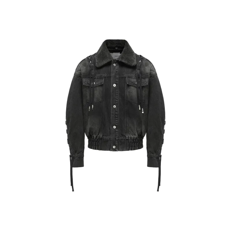 Feng Chen Wang Deconstructed Denim Jacket-0