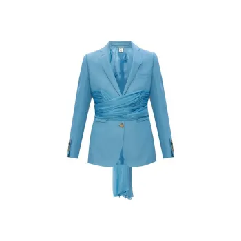 Burberry FW23 Business Suits Coats Women's Blue