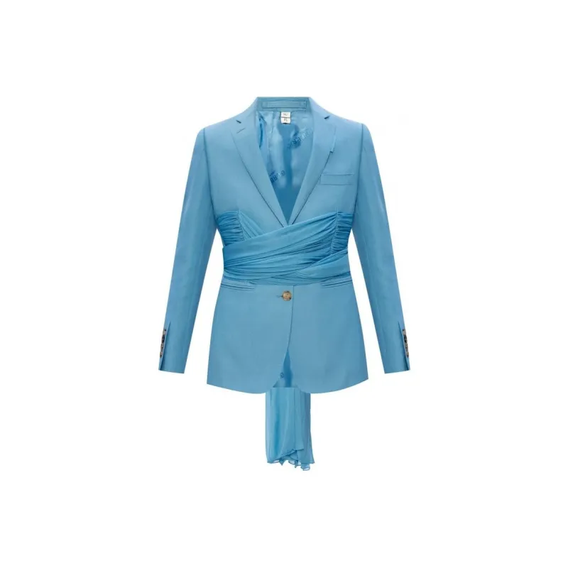 Burberry FW23 Business Suits Coats Women's Blue-0
