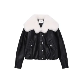 PP Leather Jacket Women's Black