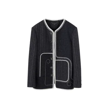 NancyCavally Cropped Coats Women's Gray