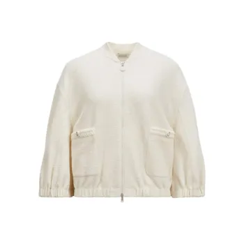Moncler Bouclé Bomber Jacket